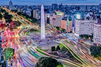 Buenos Aires traffic arround the Obelisco