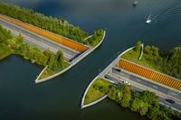 Water bridge Aquaduct Veluwemeer, NL