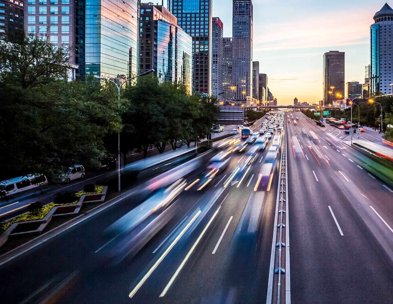 Beijing traffic city expressway, China